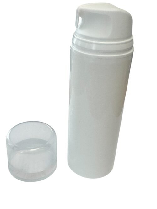 150ML White Airless Bottle with Overcap | BSB-228