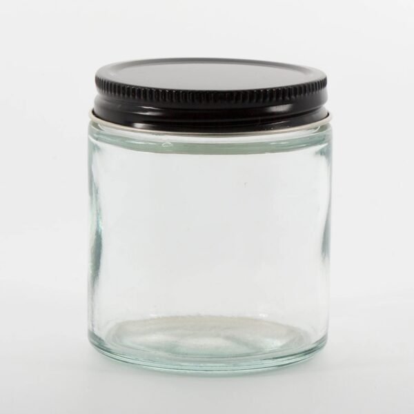 4oz Clear Glass Candle Jar and Cap Set | SKU: BSJ-035