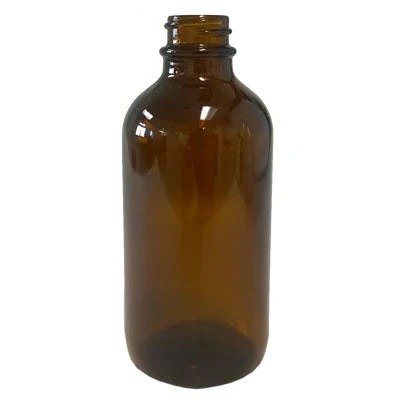 4oz Amber Glass Boston Round Bottle 24/400 | SKU:BSB-039