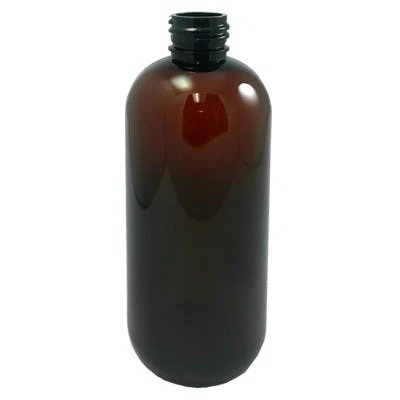 8oz Amber PET Boston Round 24/410 SKU:BSB-053