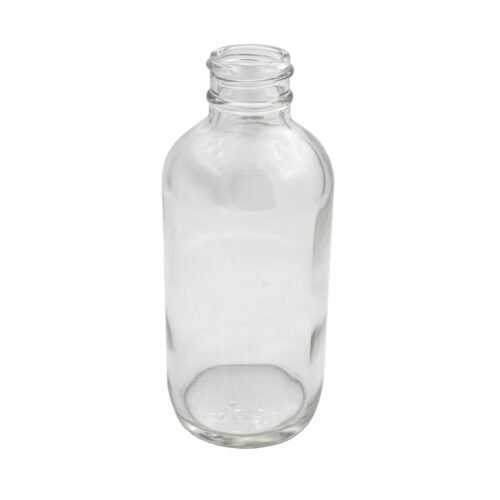4oz Clear Glass Boston Round 24/400 SKU:BSB-152