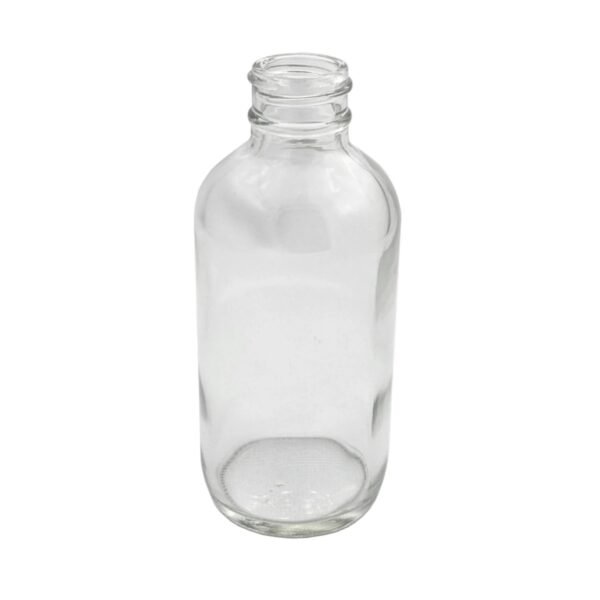 4oz Clear Glass Boston Round 24/400 SKU:BSB-152