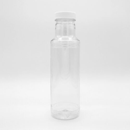 12oz Clear PET Parker Juice and Beverage Bottle with 38/400 Lined Cap | SKU: BSB-209