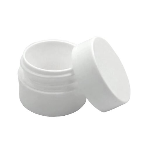 1/8oz White PP Jar with White Cap | SKU: BSJ-095