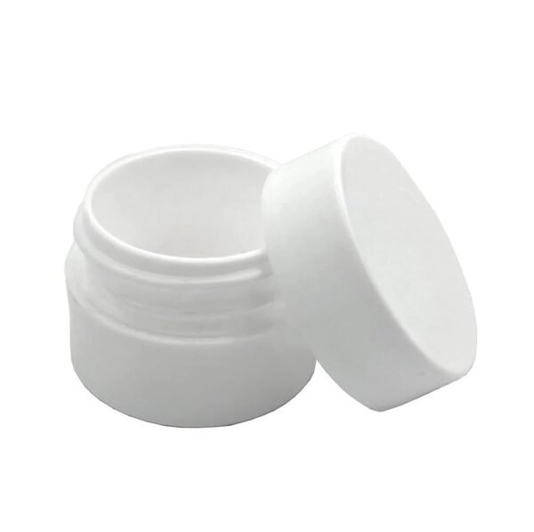 1/8oz White PP Jar with White Cap | SKU: BSJ-095