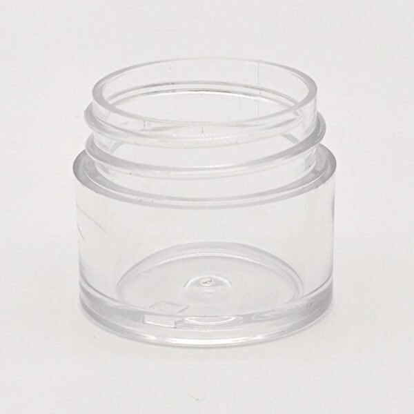 1/4oz Clear PS Thick Wall Jar with Black Cap 33/400 | SKU:BSJ-058