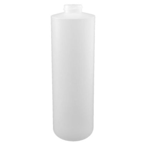 16oz (500ml) White HDPE Cylinder Bottle 24/410 SKU:BSB-104